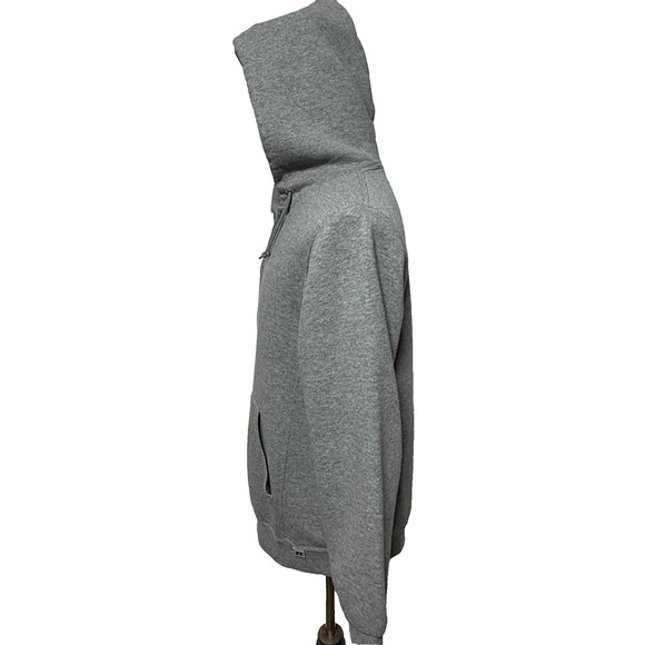 Russell Hoodie Mens Medium Gray Full Zip Kangaroo Pockets Sweatshirt Outdoors - Picture 6 of 10